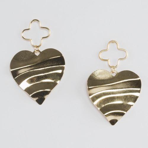 Women's Heart Figure Metal Earrings