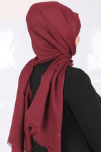 Load image into Gallery viewer, Women&#39;s Claret Red Cotton Shawl