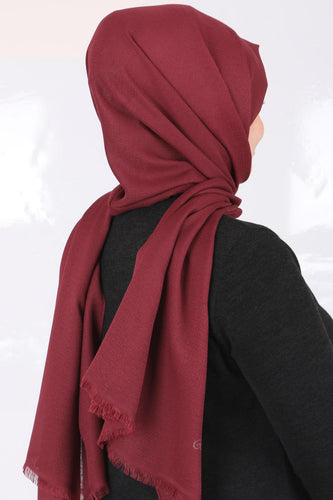 Women's Claret Red Cotton Shawl