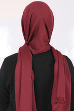 Load image into Gallery viewer, Women&#39;s Claret Red Cotton Shawl