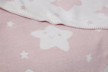 Load image into Gallery viewer, Baby&#39;s Star Pattern Light Powder Rose Cotton Blanket